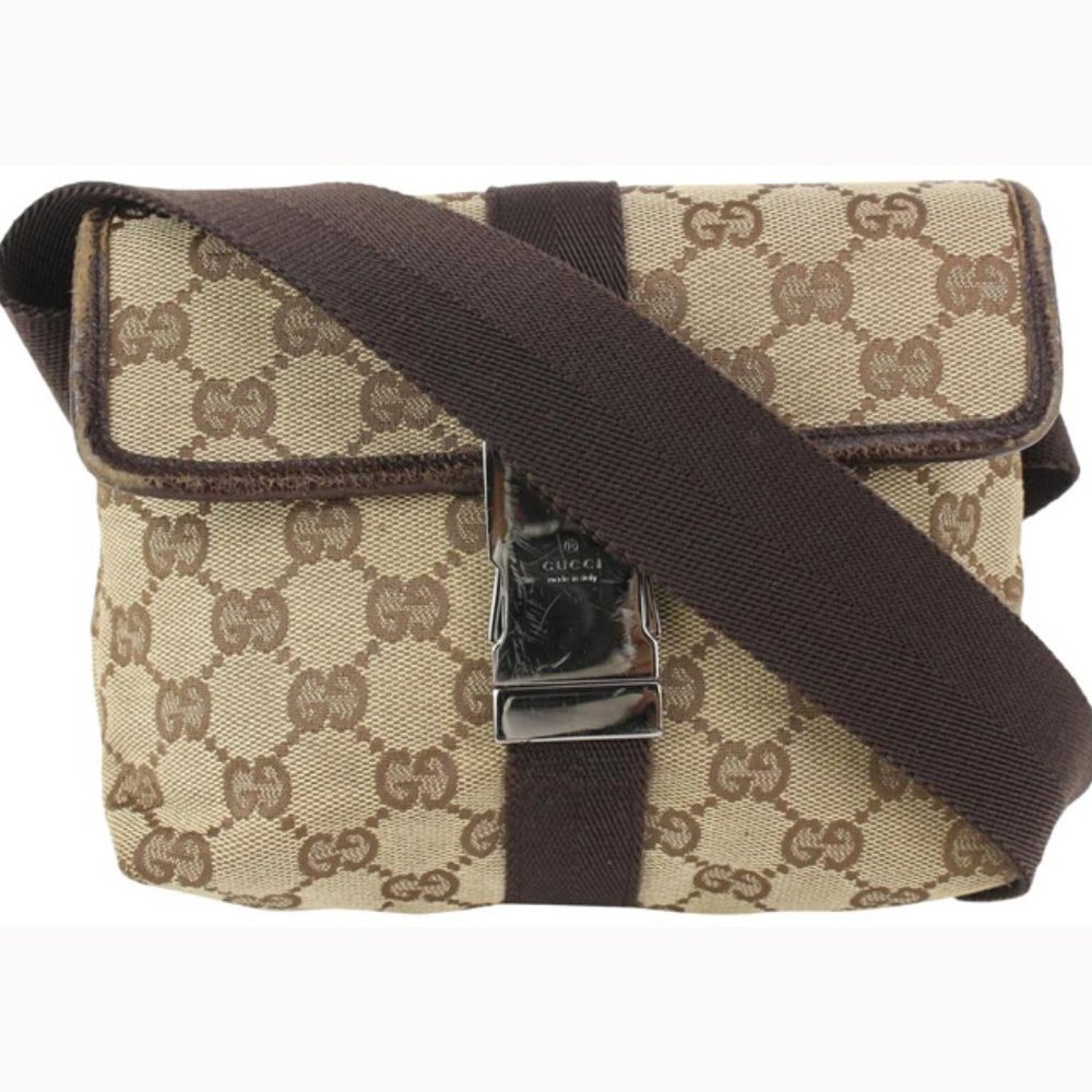 Gucci Monogram GG Belt Pouch Fanny Pack Waist Bag 913gk20